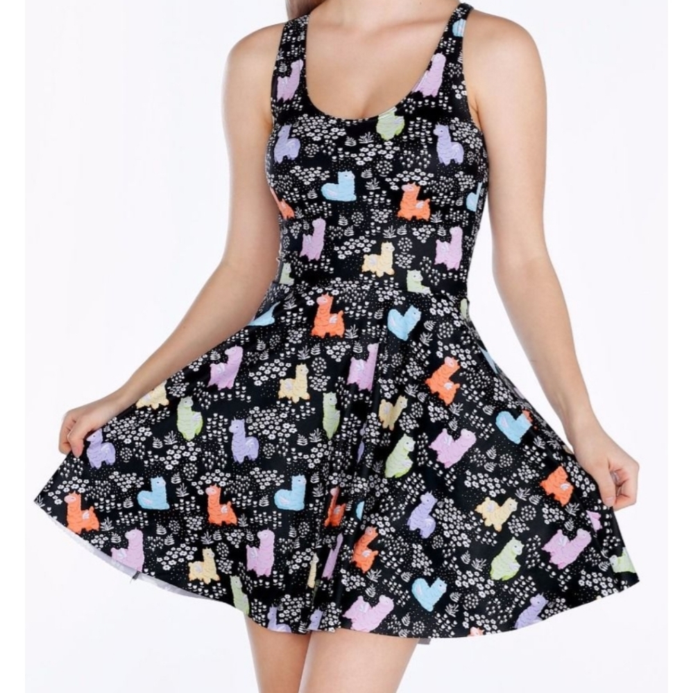 Llamacorn Reversible Skater Dress